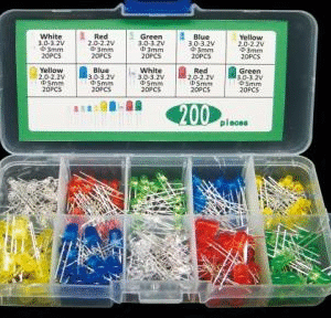 Kit de LEDs F3/F5 – 200 Unidades, 5 Colores